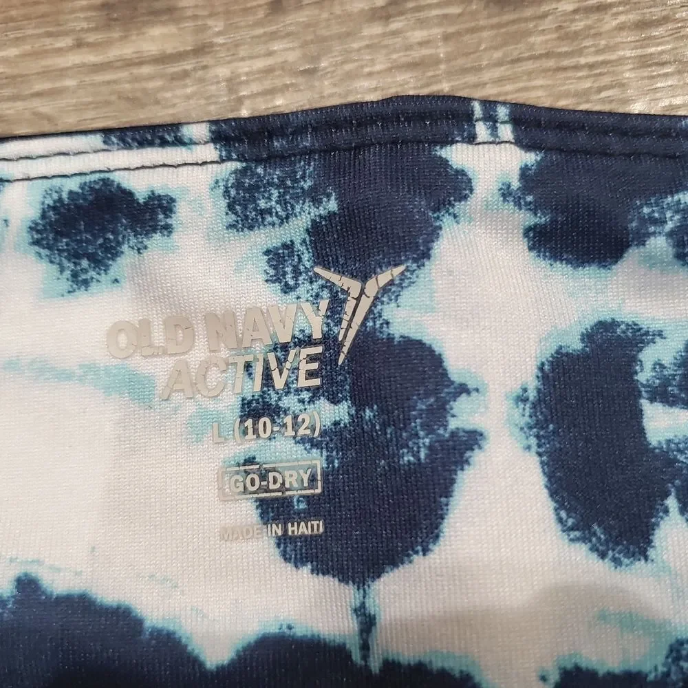 Girls Old Navy Leggings Size 10-12 Kids' Purple and Blue Tie-Dye Leggings 2 Pcs